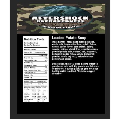 Loaded Potato Soup | 1 Pouch | Aftershock Preparedness, , large
